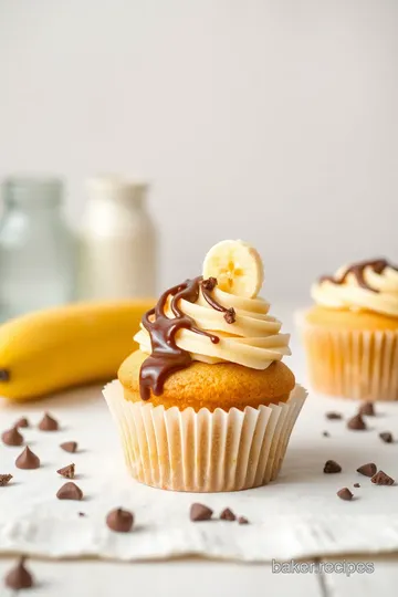 Delightful Banana Chocolate Cupcakes presentation