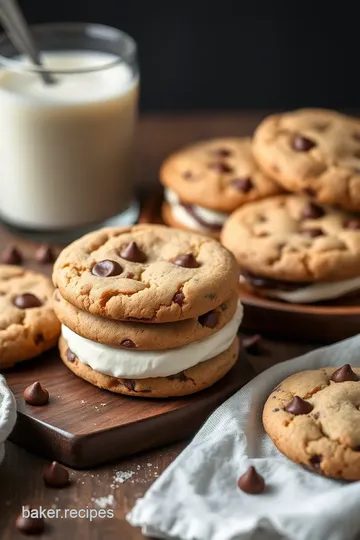 Delightful Chocolate Chip Cookie Sandwiches presentation