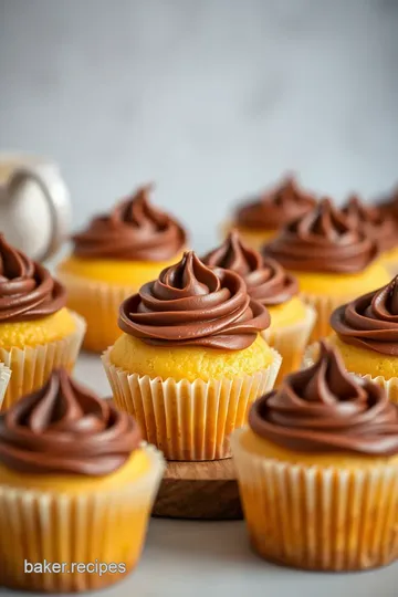 Delightful Yellow Cupcakes with Chocolate Frosting steps