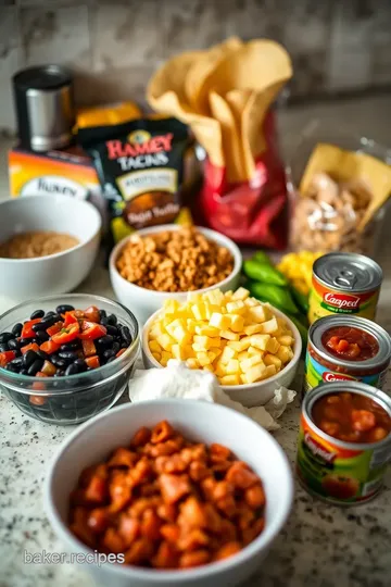 Easy Baked Taco Lasagna (No Browning Ground Beef) ingredients