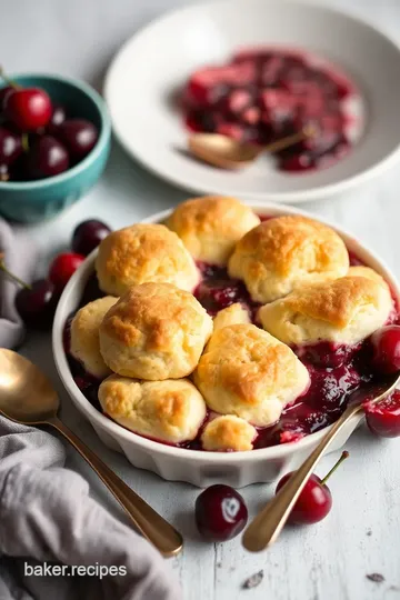 Easy Cherry Cobbler Delight presentation