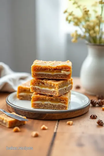 Enchanted Butterscotch Dream Bars presentation