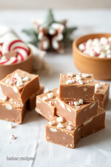 Festive Peppermint Fudge Delight presentation