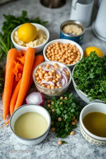 Carrot and Chickpea Salad with Parsley and Lemon ingredients