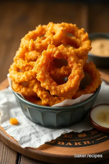 Golden Crisp Onion Rings Delight presentation