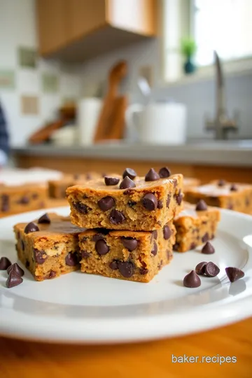 Gooey Chocolate Chip Cookie Bars with Lily s Baking Chips steps