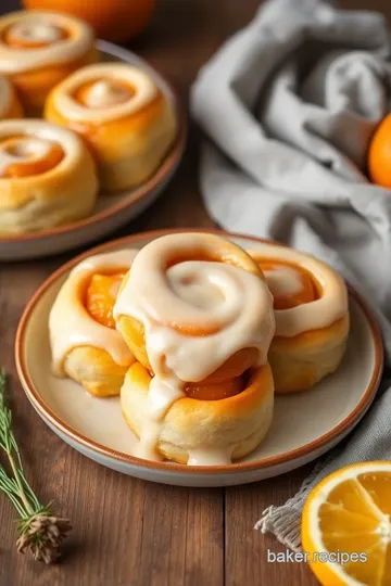 Gooey Orange Sweet Rolls presentation