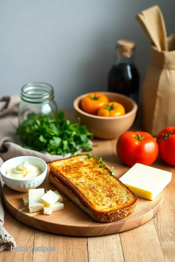 Grilled Cheese with Roasted Tomatoes & Pesto ingredients