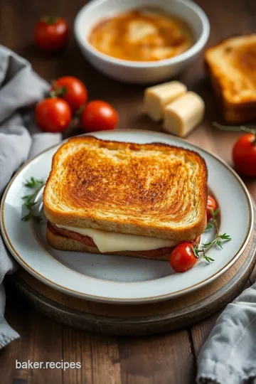 Grilled Cheese with Roasted Tomatoes & Pesto presentation