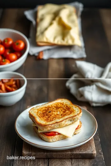 Grilled Cheese with Roasted Tomatoes & Pesto steps