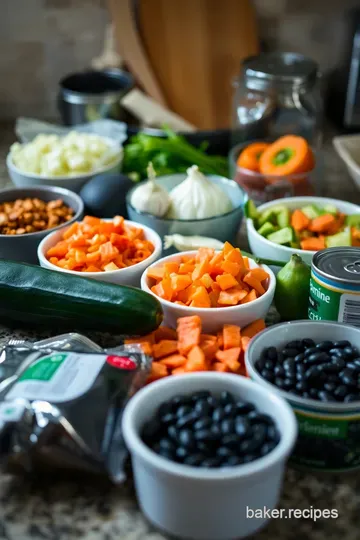 Hearty Healthy Crockpot Vegetable Chili ingredients
