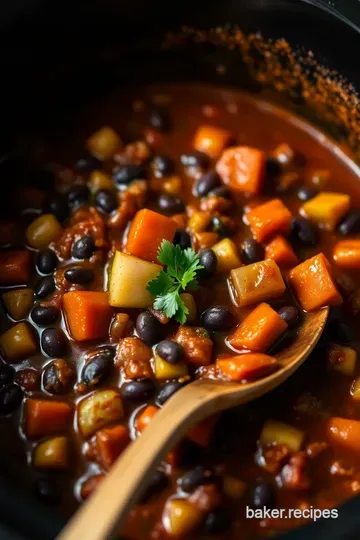 Hearty Healthy Crockpot Vegetable Chili presentation