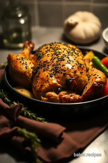 Herb-Crusted Roast Chicken with Seasonal Vegetables presentation
