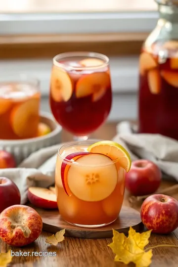 Honeycrisp Apple Red Sangria presentation