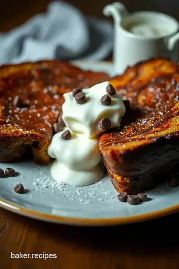 Indulgent Hot Chocolate French Toast presentation