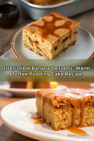 Irresistible Banana Desserts: Warm Toffee Pudding Cake Recipe