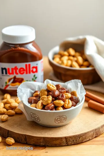 Irresistible Salted Peanut Nutella Snack Mix ingredients