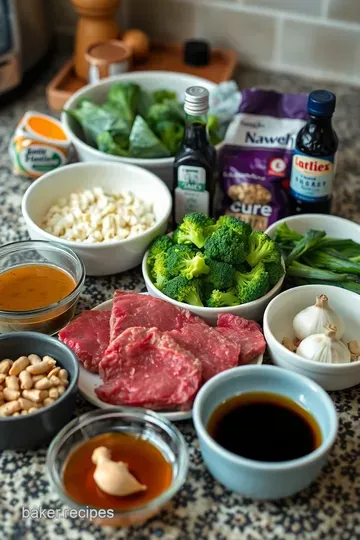 Keto Crockpot Beef and Broccoli ingredients
