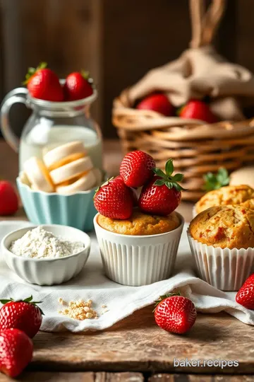 Lightened Strawberry Chocolate Chip Muffins ingredients