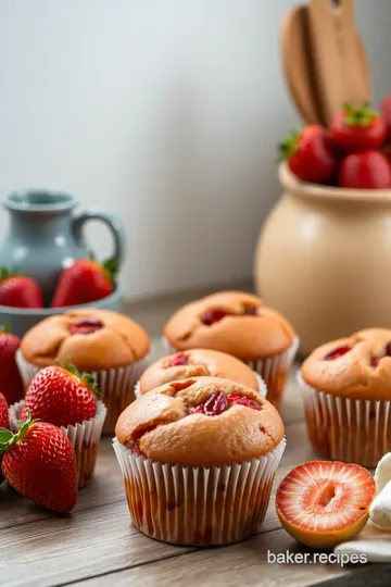 Lightened Strawberry Chocolate Chip Muffins presentation