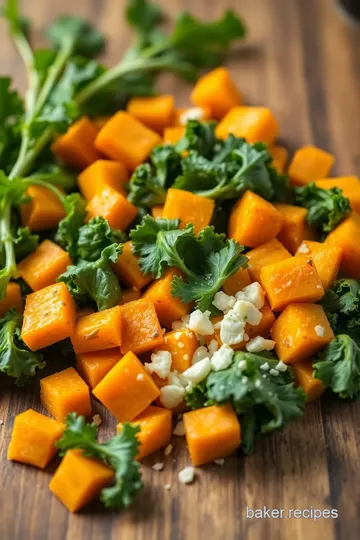 Maple-Roasted Squash Kale Salad ingredients