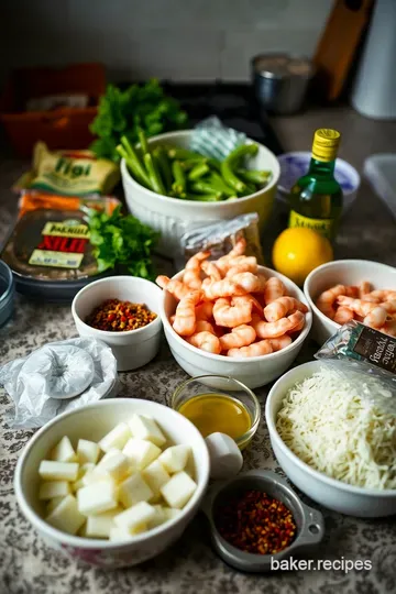 Mediterranean Shrimp Skillet with Garlic and Lemon ingredients