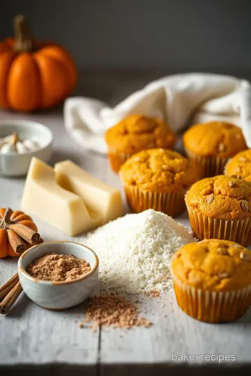 Mini Cinnamon Sugar Pumpkin Muffins ingredients