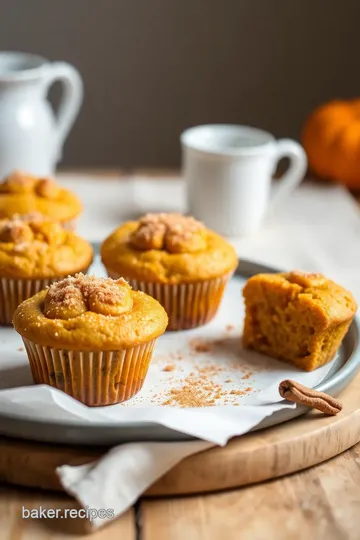 Mini Cinnamon Sugar Pumpkin Muffins presentation