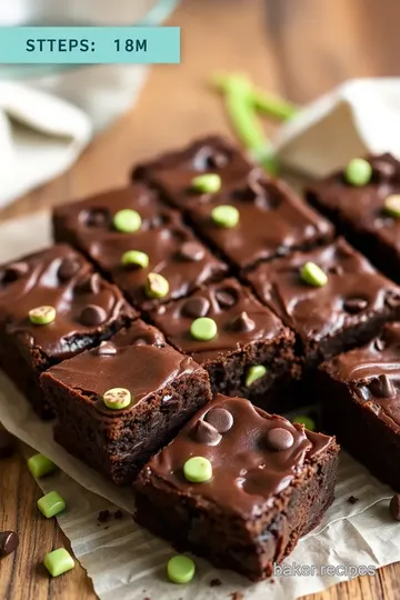 Mint Chocolate Chip Cheesecake Brownies steps