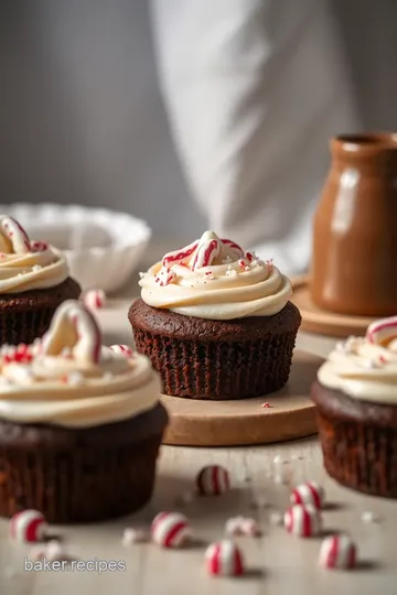 Minty Delight: Peppermint Mocha Cakes presentation