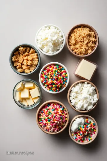 No-Bake Birthday Cake Bars ingredients