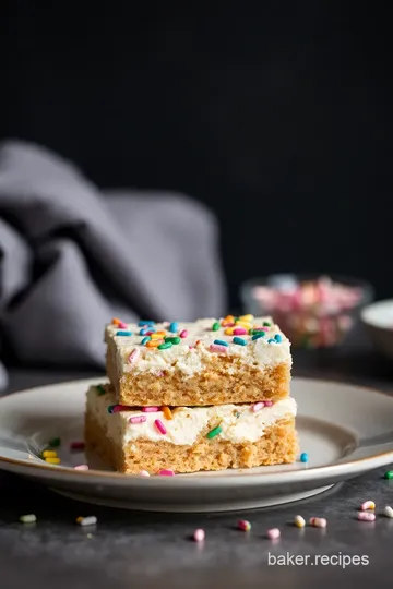 No-Bake Birthday Cake Bars presentation