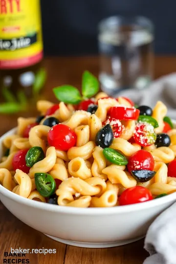 Olive Juice: 5 Easy Mediterranean Pasta Salad Recipes! presentation