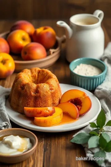 Peach Bundt Cake with Brown Butter Icing ingredients