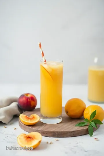 Peach & Cardamom Lemonade Delight presentation