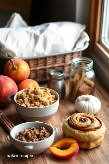 Bake Peach Cobbler Cinnamon Rolls Delight ingredients