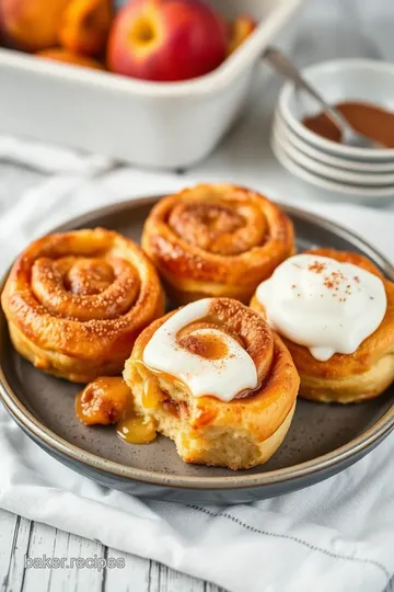 Bake Peach Cobbler Cinnamon Rolls Delight presentation