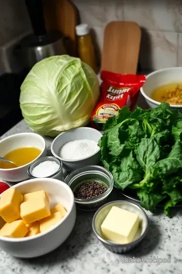 Perfectly Grilled Cabbage Steaks with Garlic and Herb Butter ingredients
