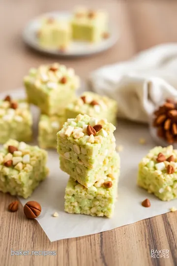 Pistachio Delight Krispie Treats presentation