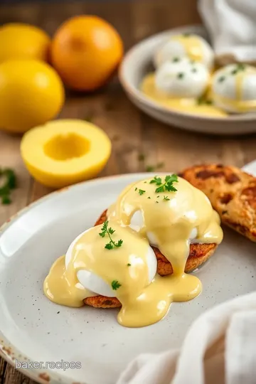 Poached Eggs Benedict with Creamy Hollandaise steps