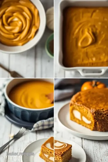 Heavenly Pumpkin Cake with Cream Cheese Swirl steps