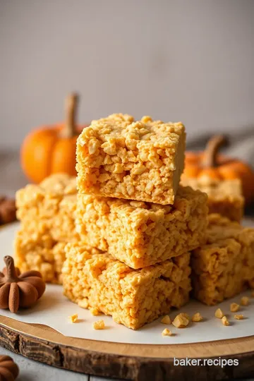 Pumpkin Pie Rice Krispie Treats Delight presentation