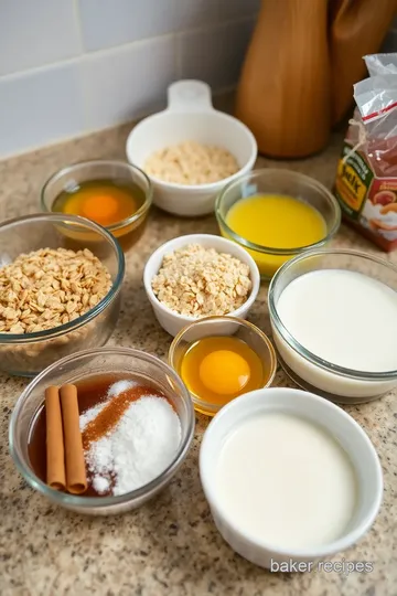 Baked Oats Recipe (No Banana) ingredients