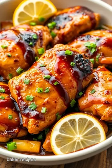 Balsamic Glazed Chicken Thighs presentation