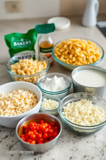 Cheesy Chicken Orzo Bake ingredients