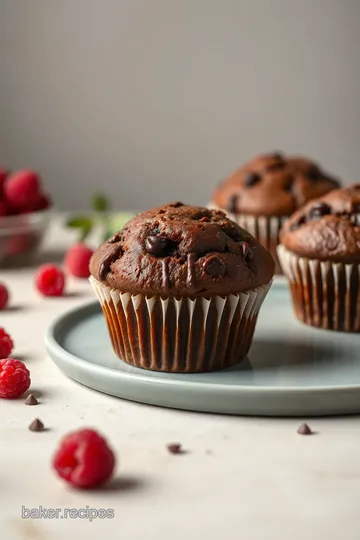 Raspberry Choco-Banana Bliss Muffins presentation