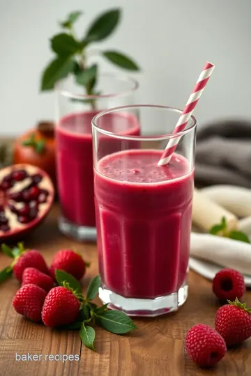 Blend Raspberry Pomegranate Smoothie Delight ingredients