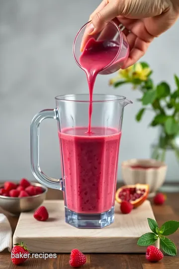 Blend Raspberry Pomegranate Smoothie Delight steps