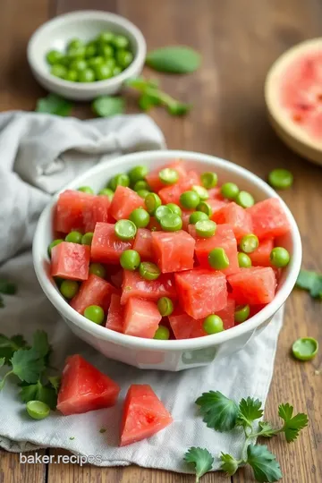 Refreshing Snap Pea and Watermelon Salad ingredients