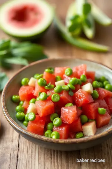 Refreshing Snap Pea and Watermelon Salad steps